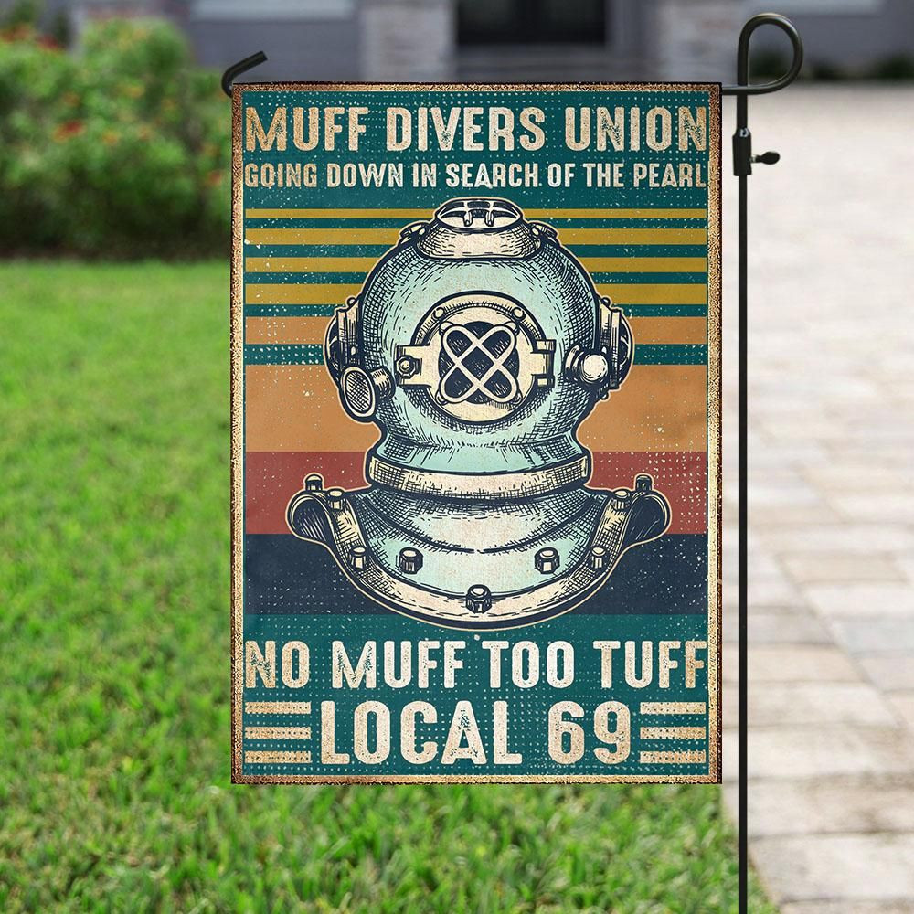 Scuba Diving Muff Divers Union Garden Flag House Flag