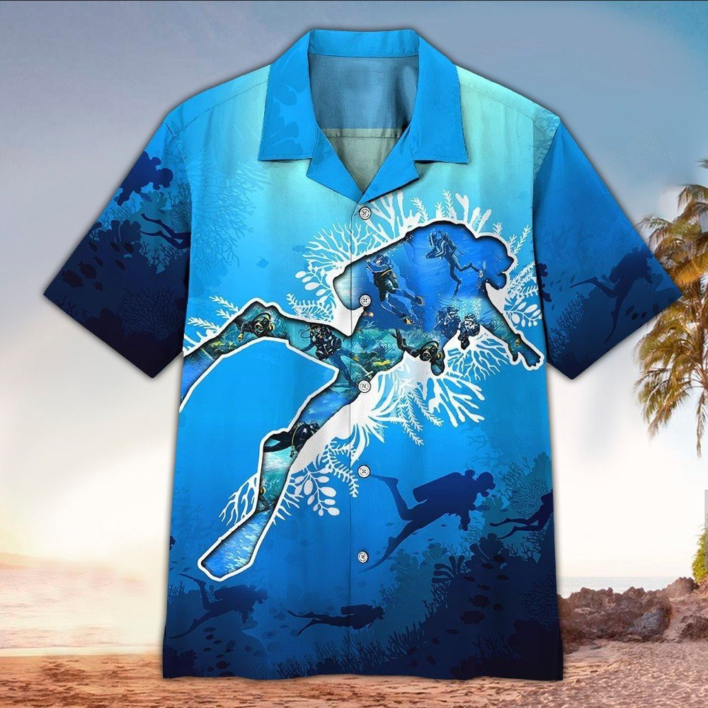 Scuba Hawaiian Shirt Perfect Gift Ideas For Scuba Lover Summer Aloha Shirt