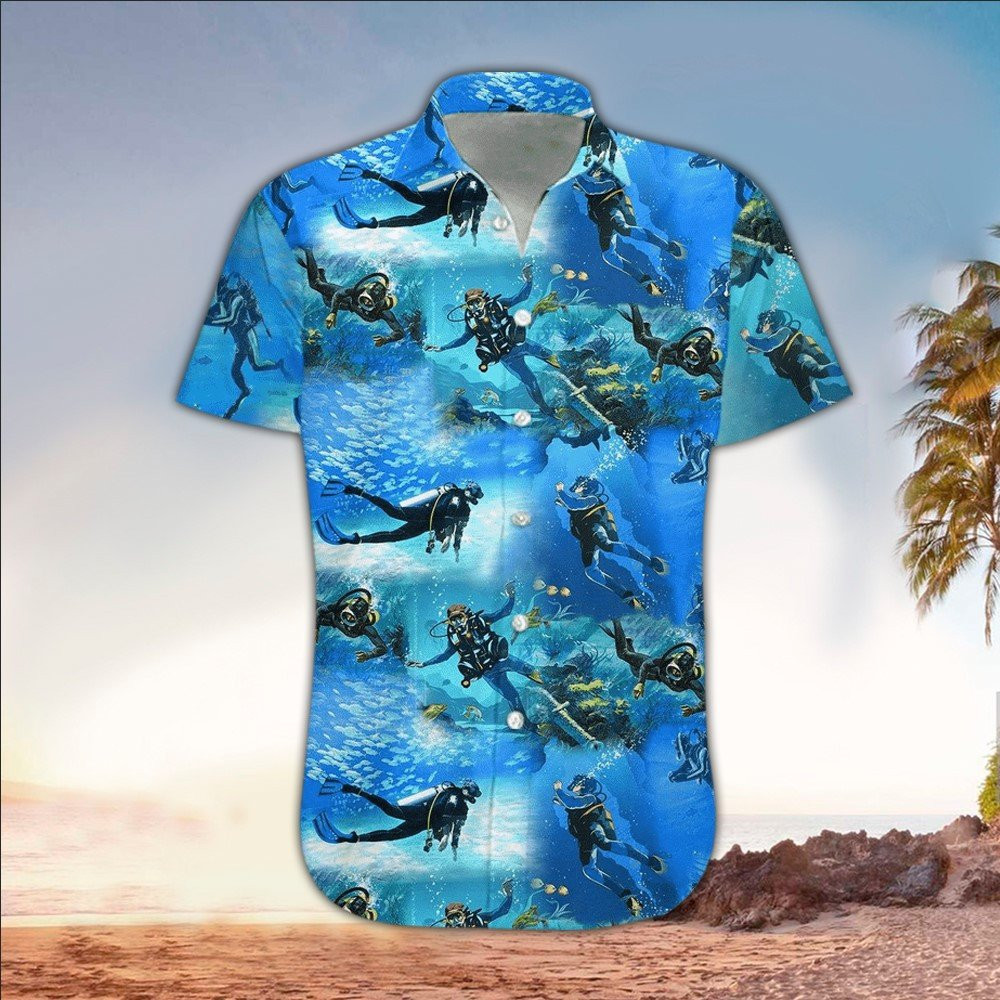 Scuba Hawaiian Shirt Perfect Scuba Clothing Summer Aloha Shirt