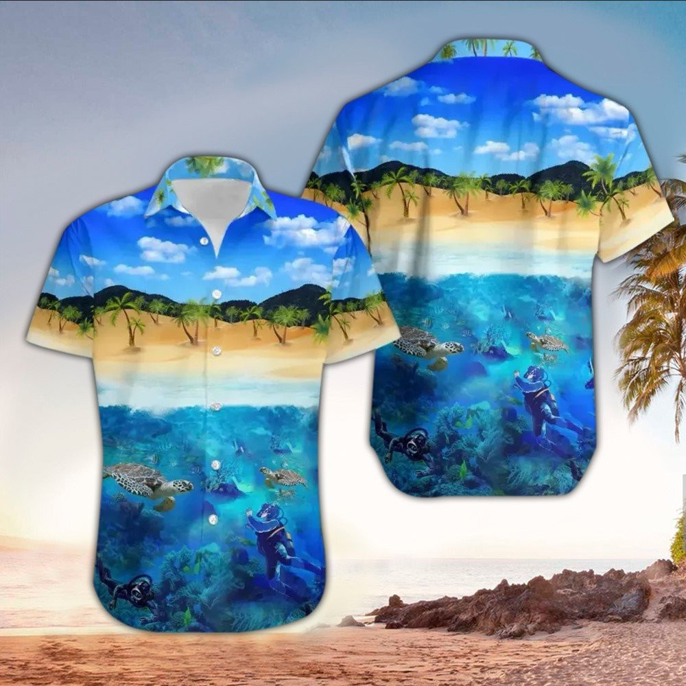 Scuba Hawaiian Shirt Perfect Scuba Clothing Summer Aloha Shirt