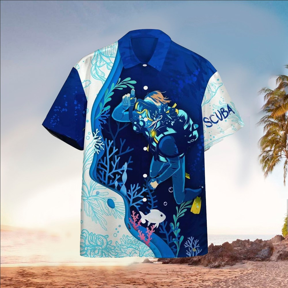 Scuba Hawaiian Shirt Scuba Lover Gifts Summer Aloha Shirt