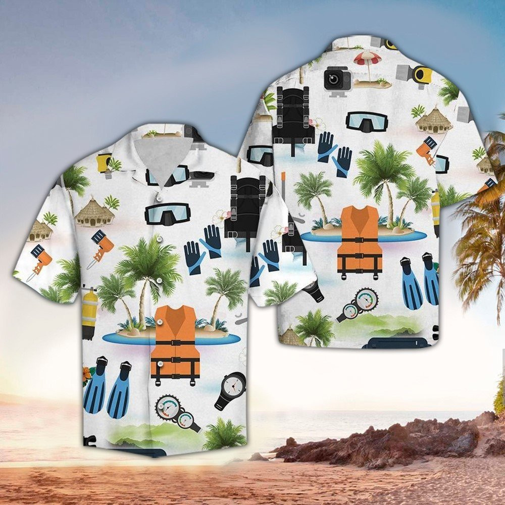 Scuba Hawaiian Shirt Scuba Lover Gifts Summer Aloha Shirt