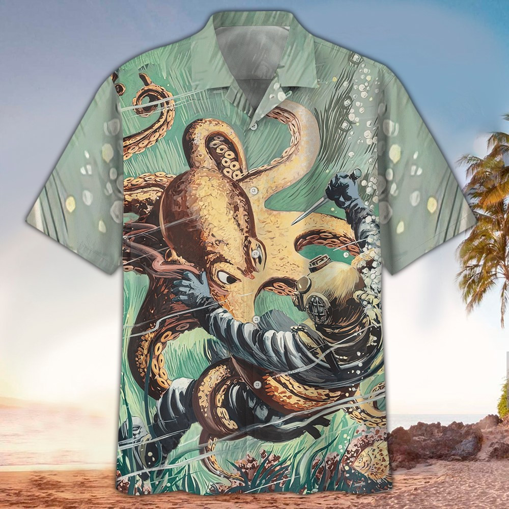 Scuba Hawaiian Shirt Scuba Shirt For Scuba Lover Shirt for Men and Women