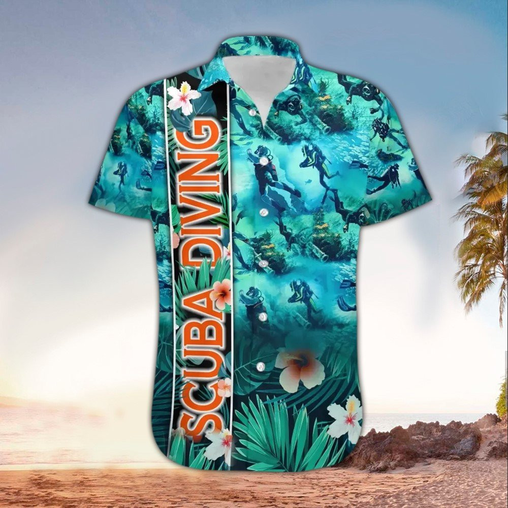 Scuba Shirt Scuba Clothing For Scuba Lovers Summer Aloha Shirt