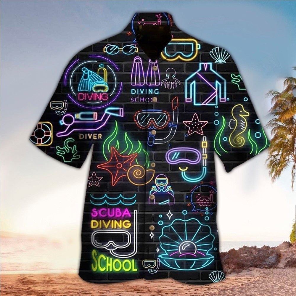 Scuba Shirt Scuba Clothing For Scuba Lovers Summer Aloha Shirt