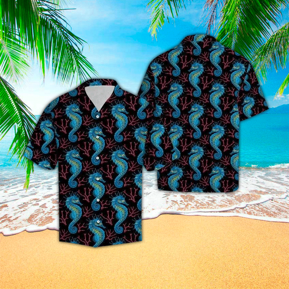 Seahorse Aloha Shirt Hawaiian Shirt For Seahorse Lovers Shirt for Men and Women