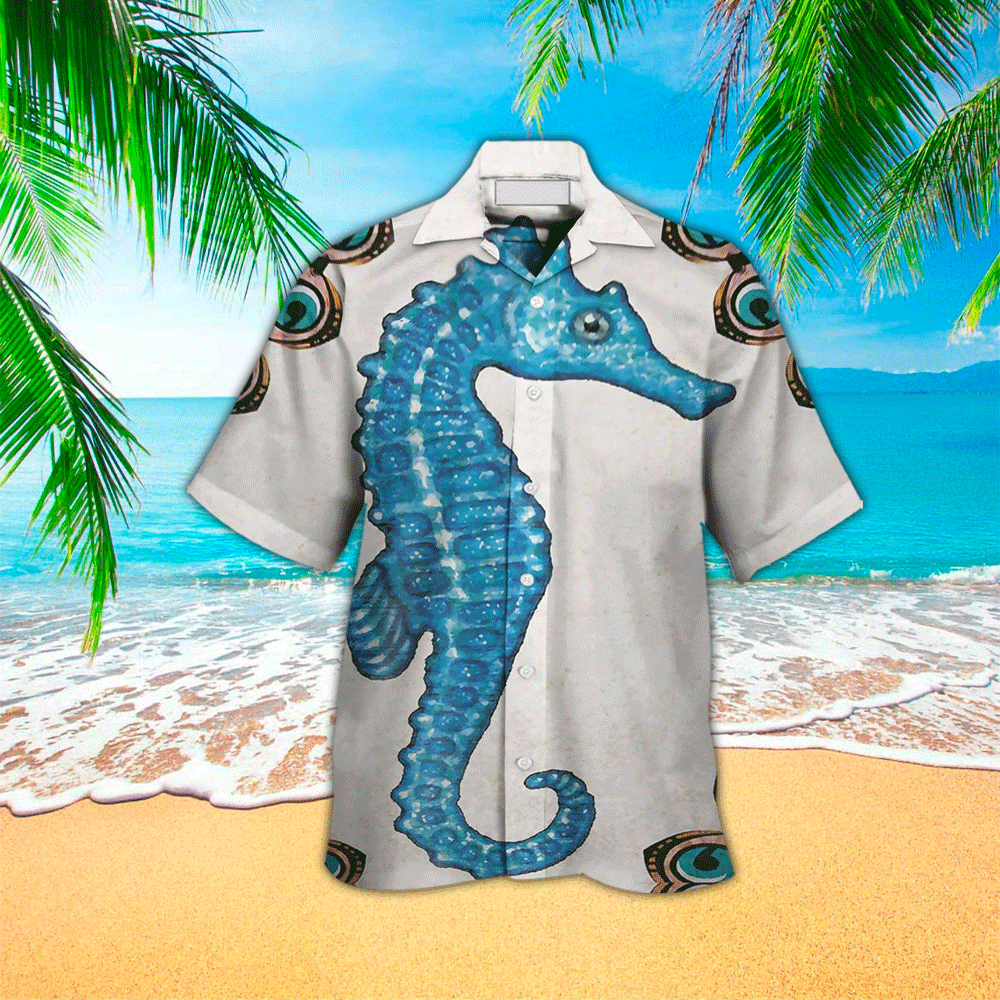 Seahorse Hawaiian Shirt For Men Seahorse Lover Gifts Shirt for Men and Women