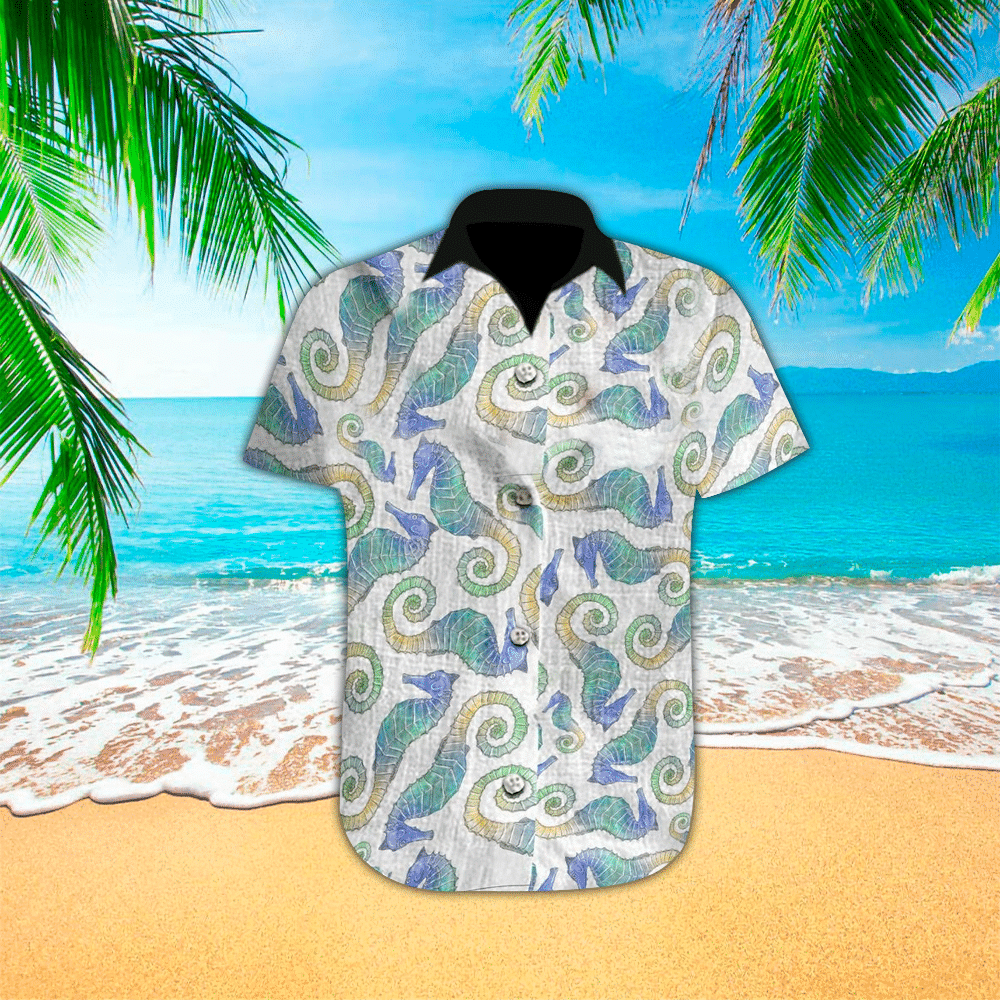 Seahorse Hawaiian Shirt For Men Seahorse Lover Gifts Shirt for Men and Women