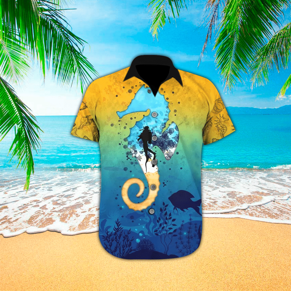 Seahorse Hawaiian Shirt Mens Hawaiian Shirt For Seahorse Lover Shirt for Men and Women