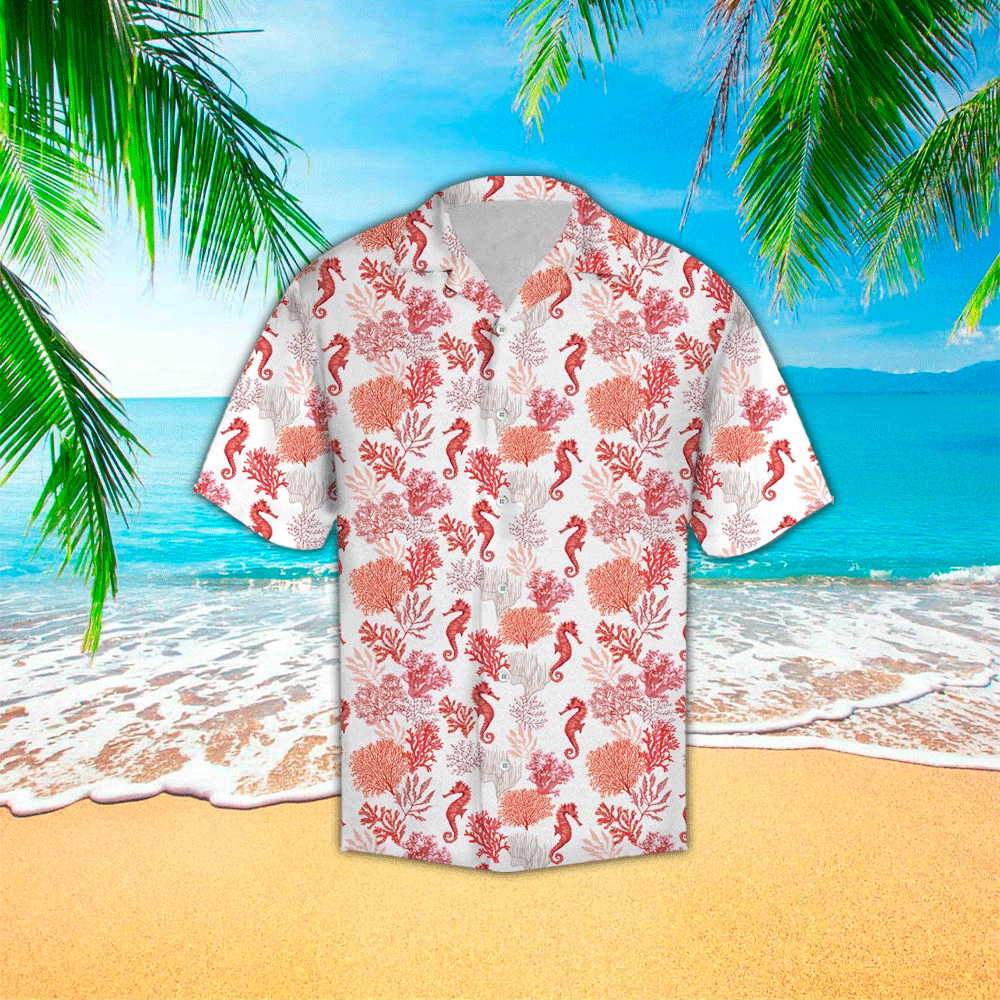 Seahorse Hawaiian Shirt Perfect Seahorse Terrier Clothing Shirt for Men and Women