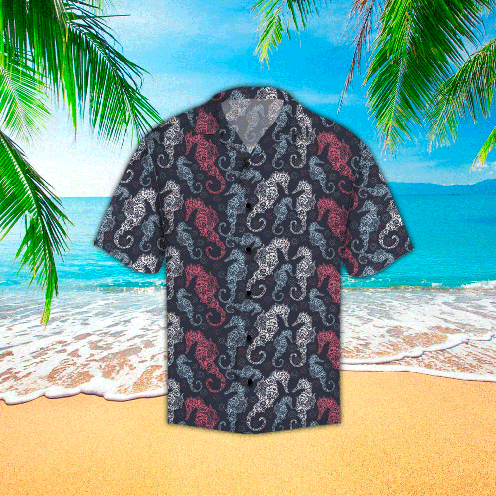 Seahorse Hawaiian Shirt Perfect Seahorse Terrier Clothing Shirt for Men and Women