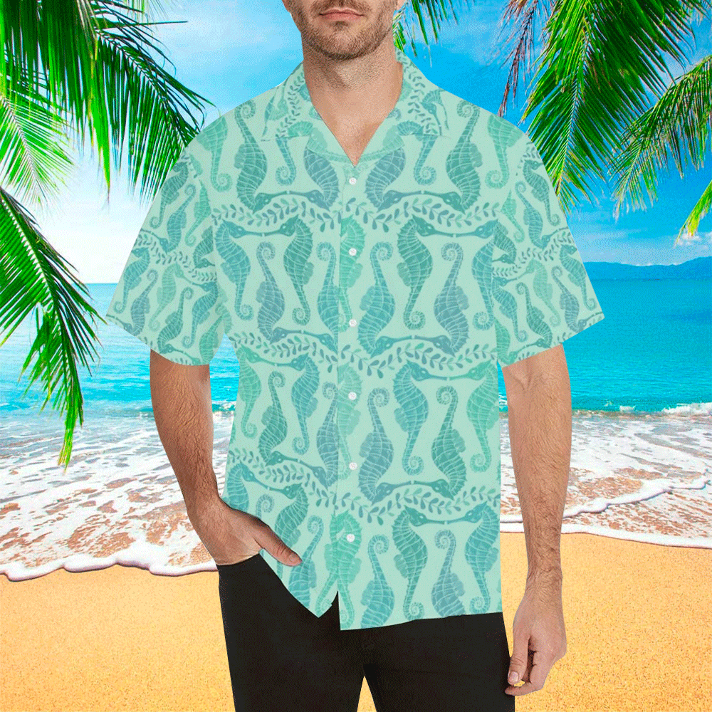 Seahorse Shirt Seahorse Hawaiian Shirt For Seahorse Lovers Shirt for Men and Women