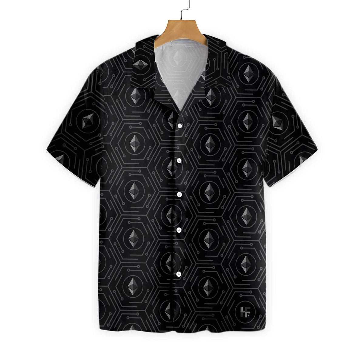 Seamless High Tech Ethereum Cryptocurrency Hawaiian Shirt