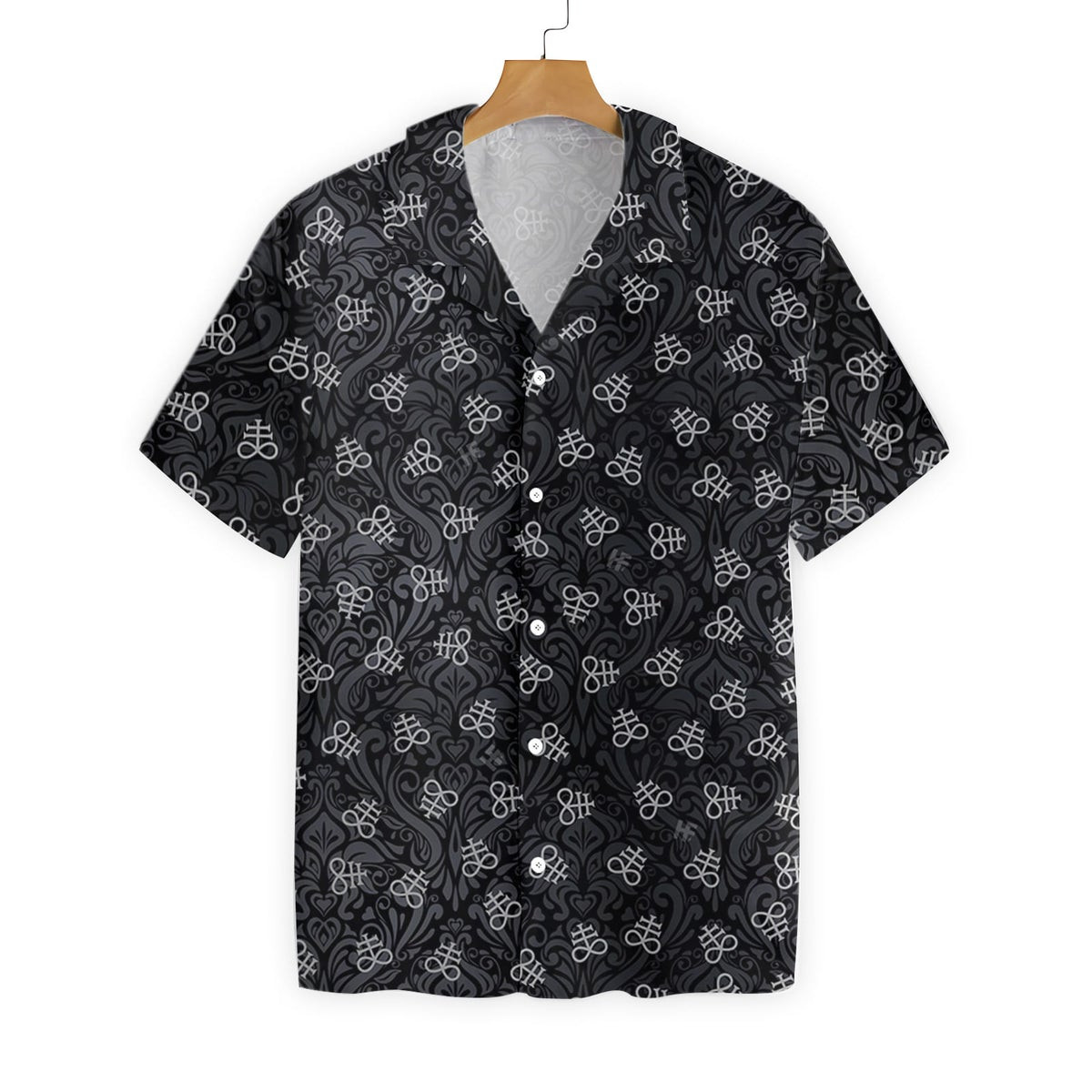 Seamless Leviathan Cross Goth Hawaiian Shirt