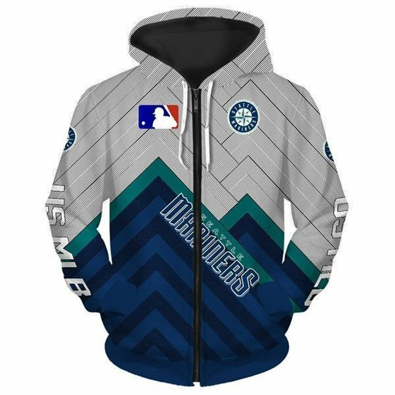 Seattle Mariners 3d All Over Print Hoodie