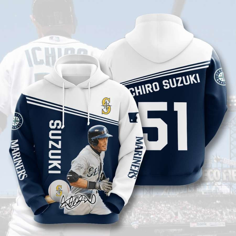 Seattle Mariners No1783 Custom Hoodie 3D