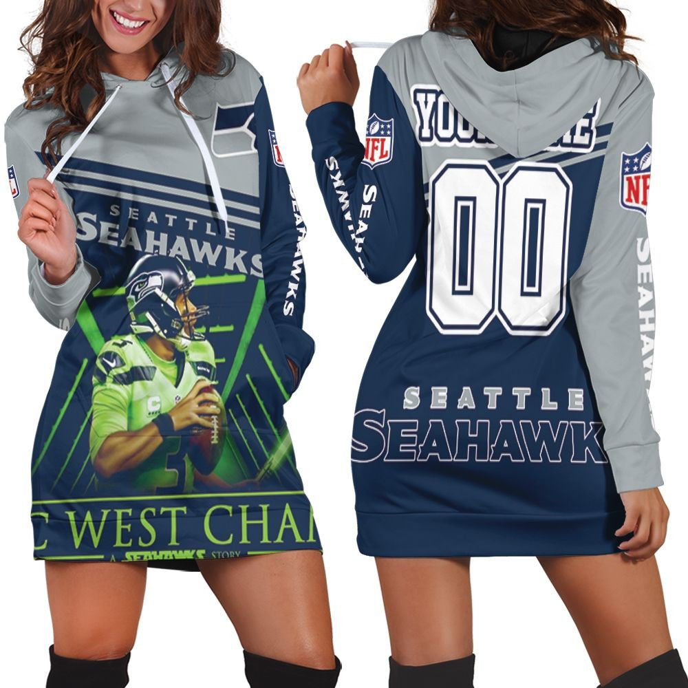 Seattle Seahawks 2020 Nfl Season Nfc West Champs Personalized Hoodie Dress Sweater Dress Sweatshirt Dress