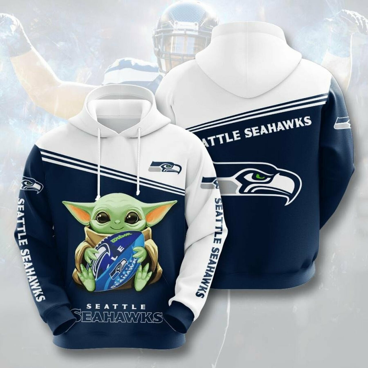 Seattle Seahawks 3d All Over Print Hoodie