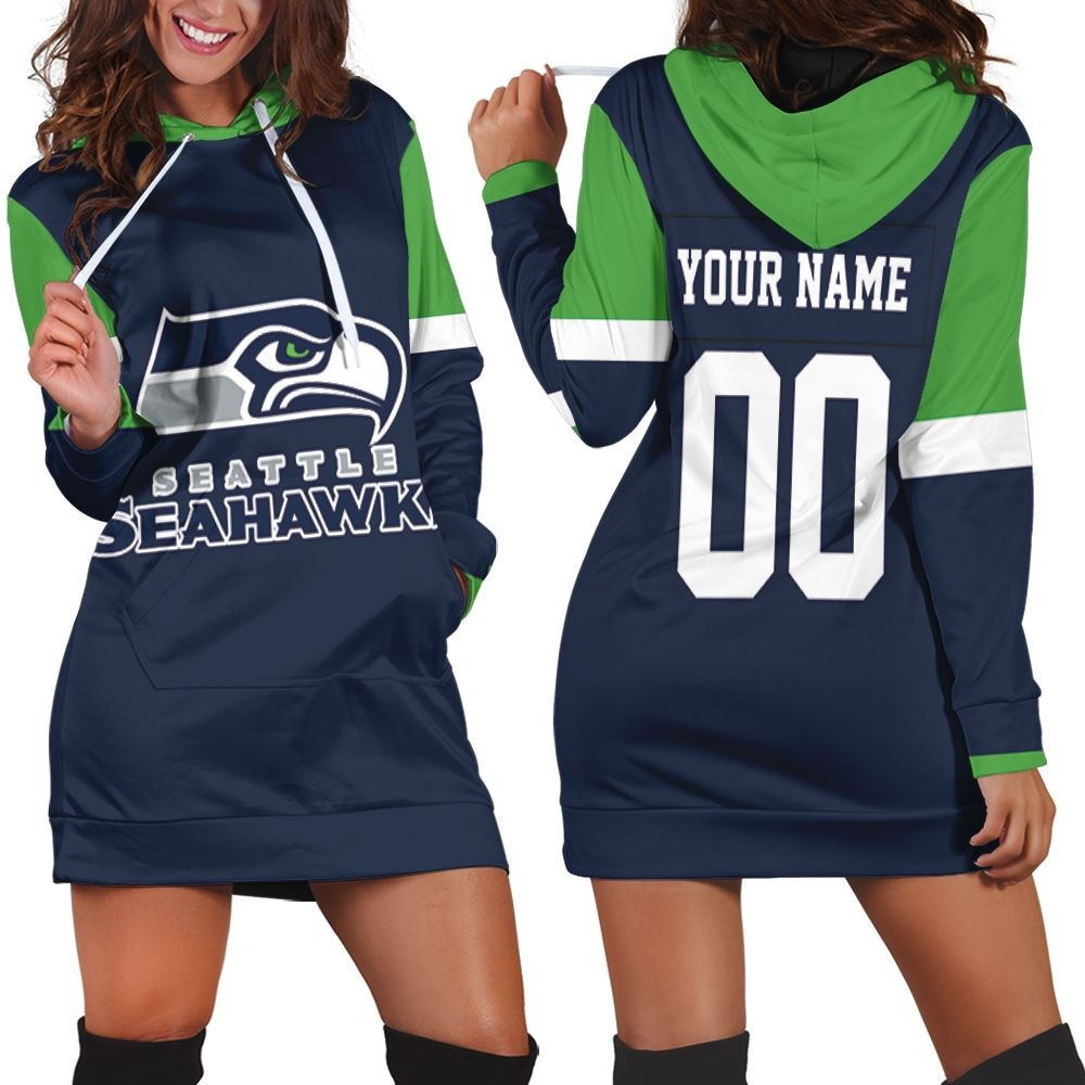 Seattle Seahawks 3d Hoodie Dress Sweater Dress Sweatshirt Dress