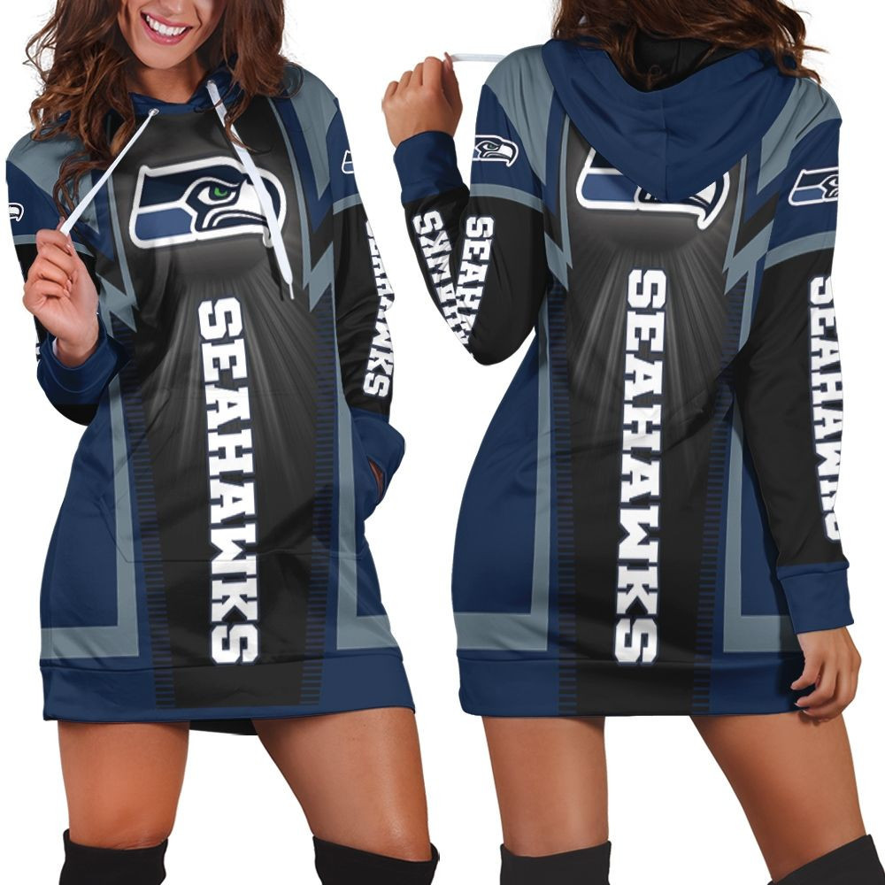 Seattle Seahawks For Fans Hoodie Dress Sweater Dress Sweatshirt Dress