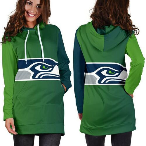 Seattle Seahawks Hoodie Dress Sweater Dress Sweatshirt Dress 3d All Over Print For Women Hoodie