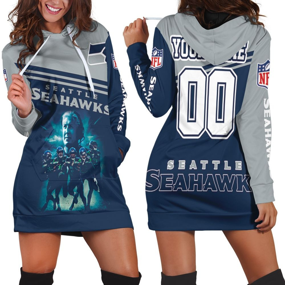 Seattle Seahawks Legend Players And Coach Personalized Hoodie Dress Sweater Dress Sweatshirt Dress