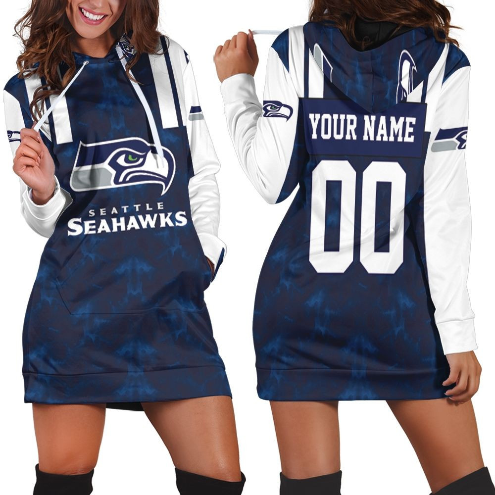 Seattle Seahawks Nfl For Seahawks Fan 3d Hoodie Dress Sweater Dress Sweatshirt Dress