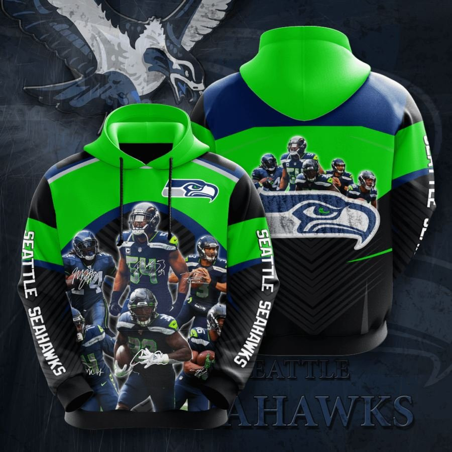 Seattle Seahawks No1802 Custom Hoodie 3D