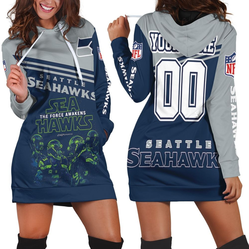 Seattle Seahawks Players The Force Awaken Personalized Hoodie Dress Sweater Dress Sweatshirt Dress