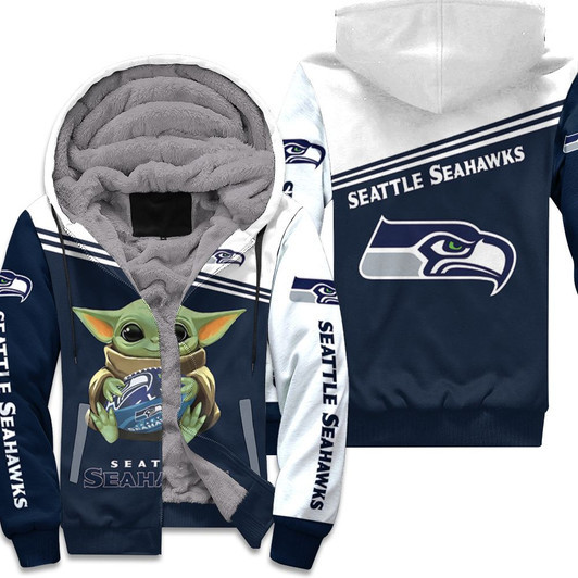 Seattle Seahawks X Baby Yoda 3D T Shirt Hoodie Jersey Fleece Hoodie