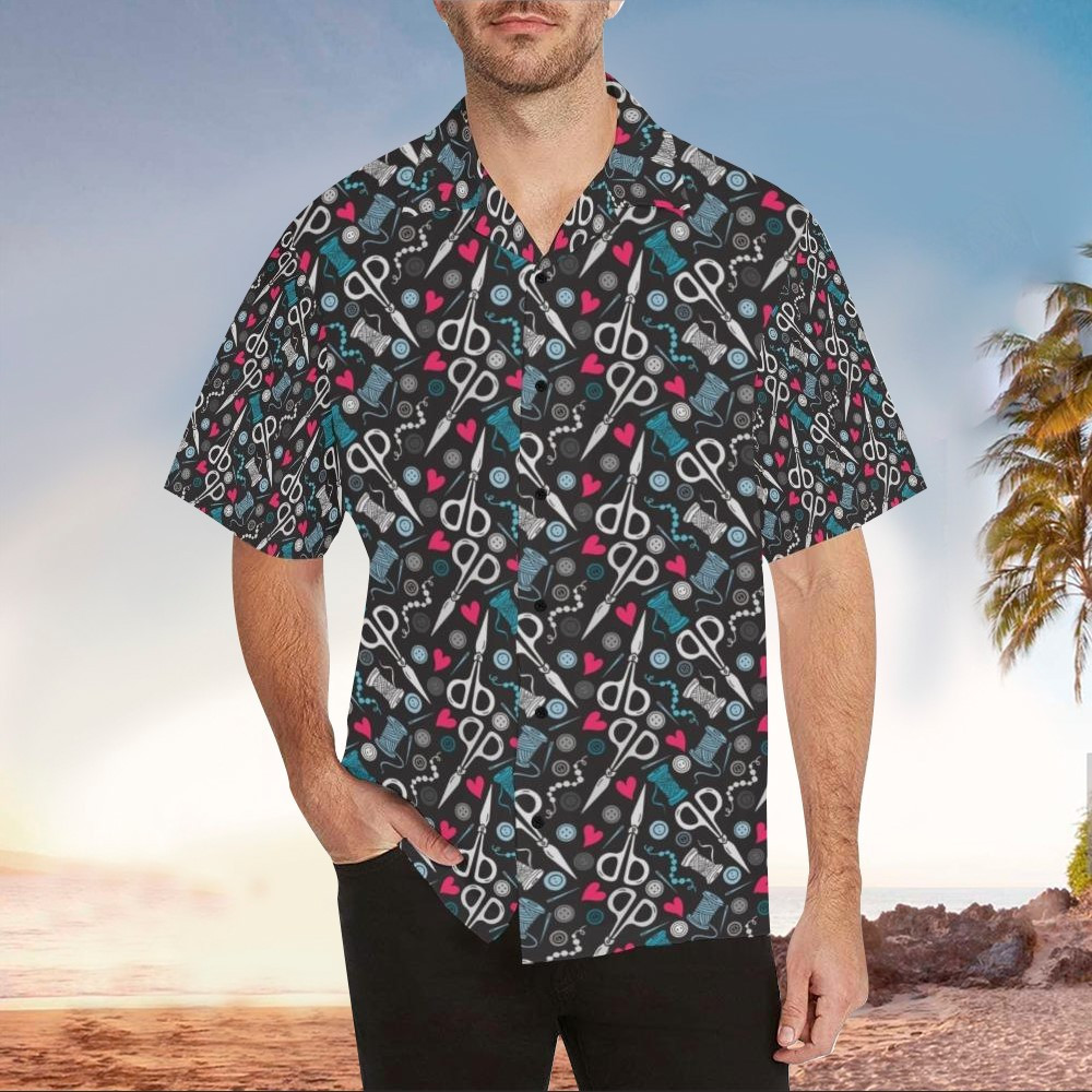 Sewing Hawaiian Shirt Sewing Button Up Shirt For Men and Women