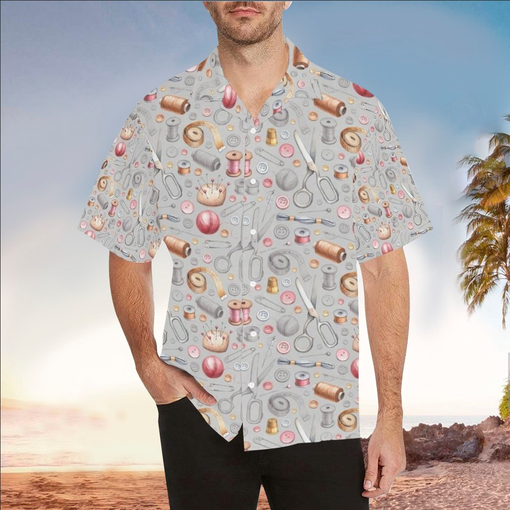 Sewing Hawaiian Shirt Sewing Lover Gifts Shirt For Men and Women