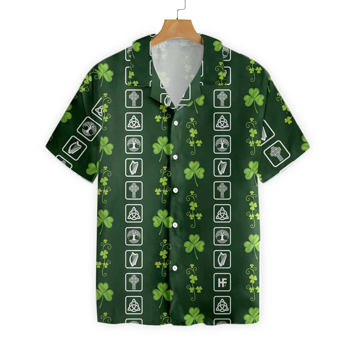 Shamrock Irish Symbols Hawaiian Shirt