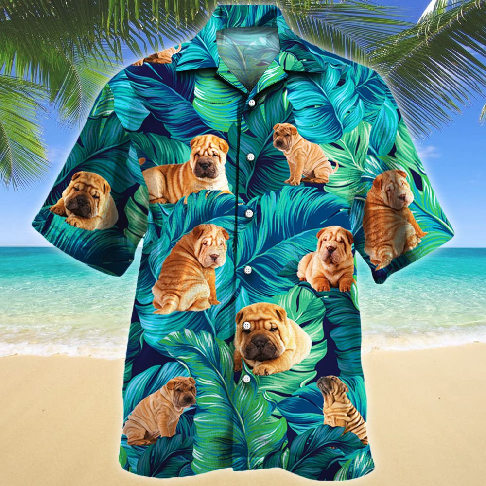 Shar Pei Dog Lovers Gift Hawaii Shirt Hawaiian Shirt For Men