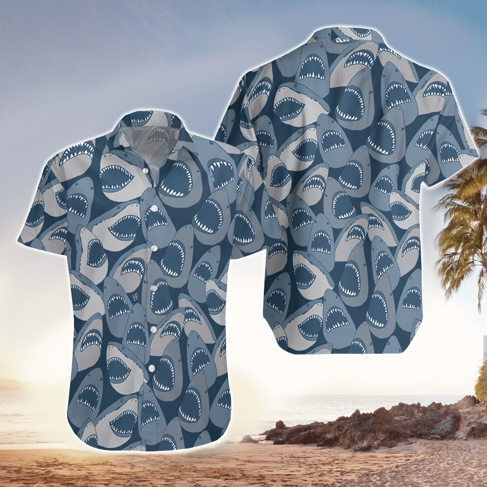 Shark Aloha Shirt Hawaiian Shirt For Shark Lovers Shirt for Men and Women