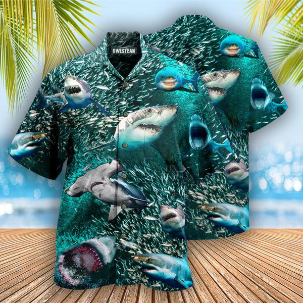 Shark In A World Full Of Fish Be A Shark Edition - Hawaiian Shirt Hawaiian Shirt For Men