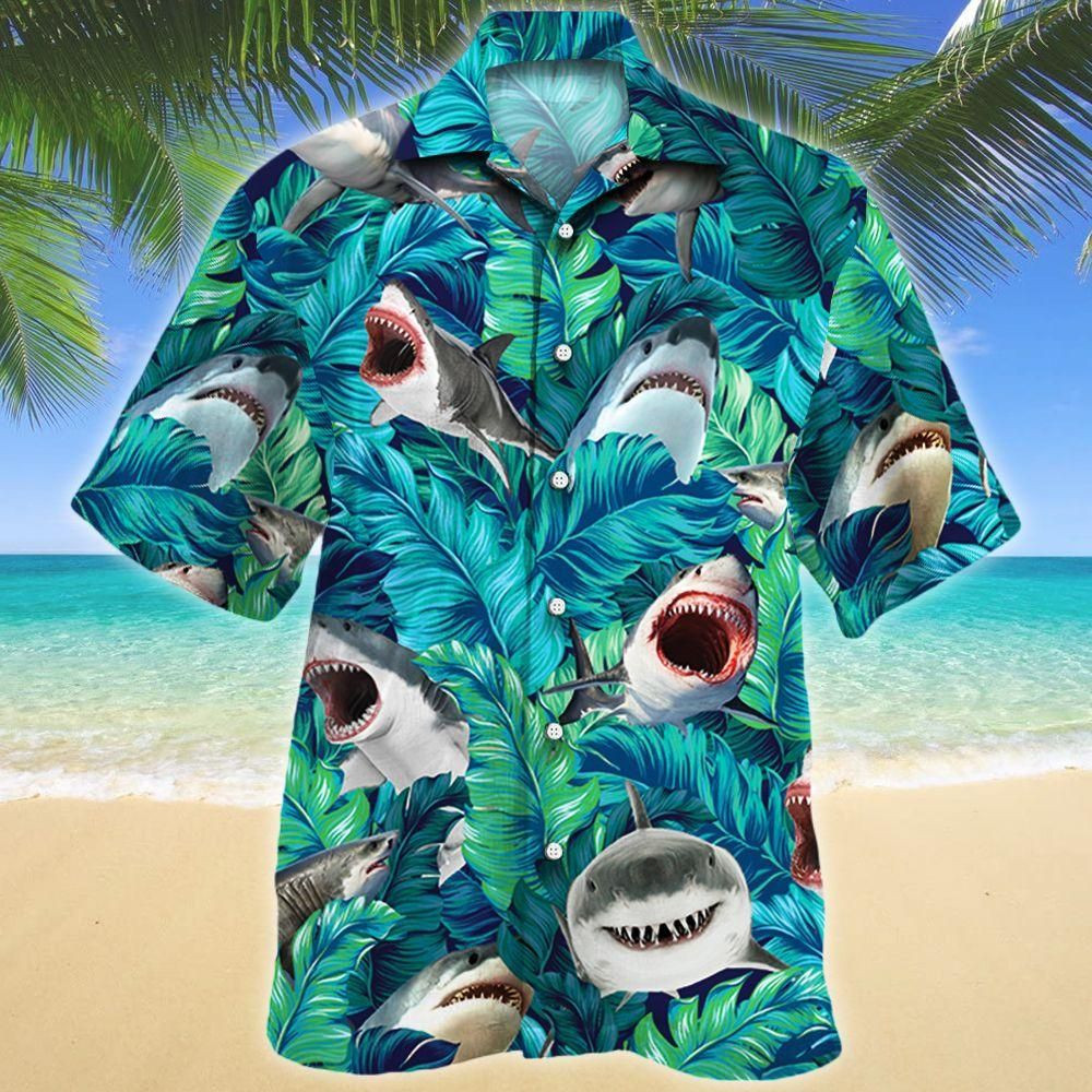 Shark Lovers Aloha Hawaiian Shirt Colorful Short Sleeve Summer Beach Casual Shirt For Men And Women