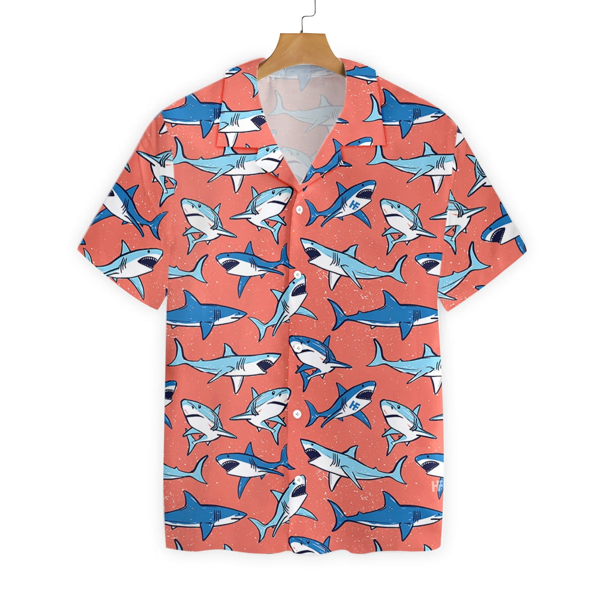 Shark Pattern Hawaiian Shirt