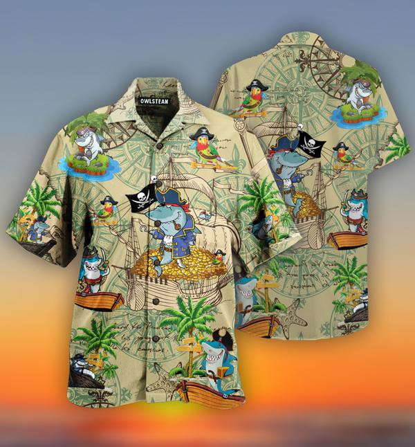 Sharks Amazing Pirate Shark Limited Edition - Hawaiian Shirt Hawaiian Shirt For Men