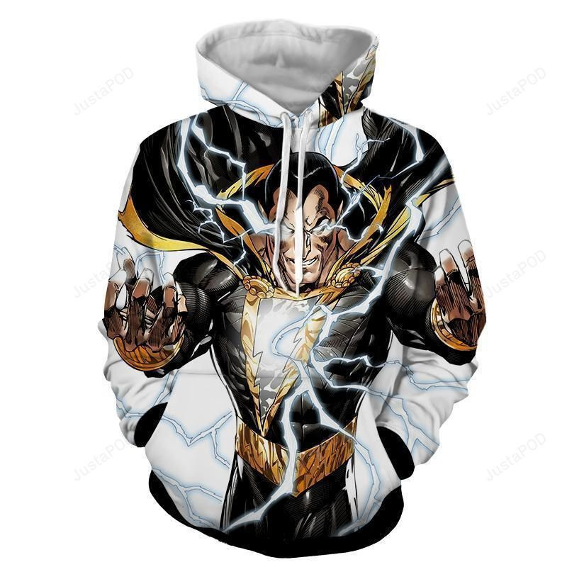 Shazam Black & Gold 3D All Over Print Hoodie