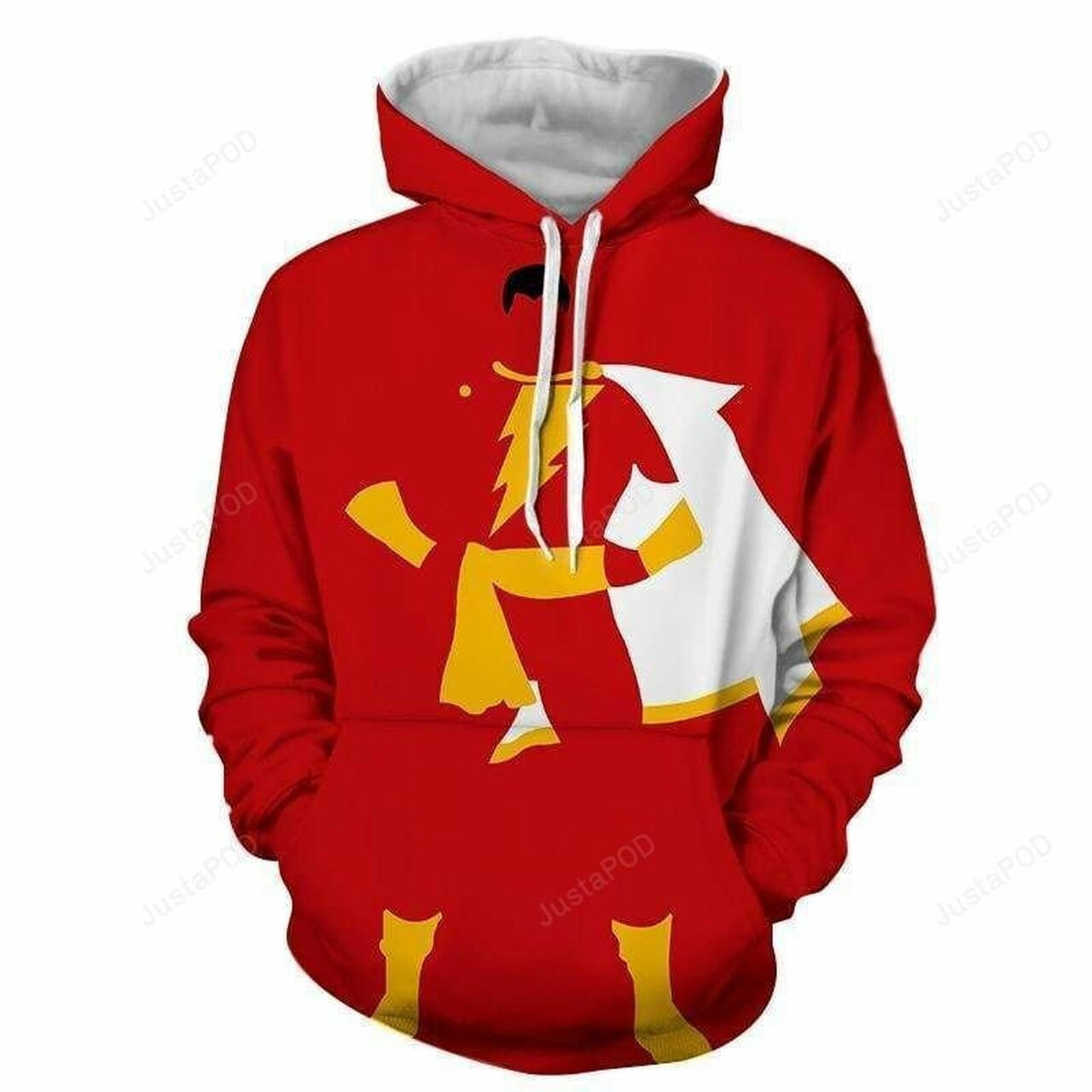 Shazam Red And Yellow 3d All Over Print Hoodie
