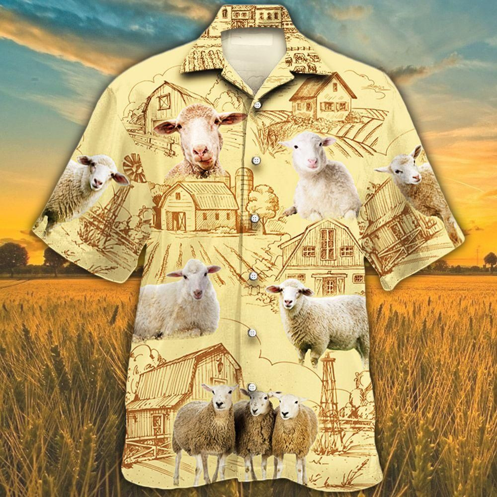 Sheep Lovers Farm Aloha Hawaiian Shirt Colorful Short Sleeve Summer Beach Casual Shirt For Men And Women