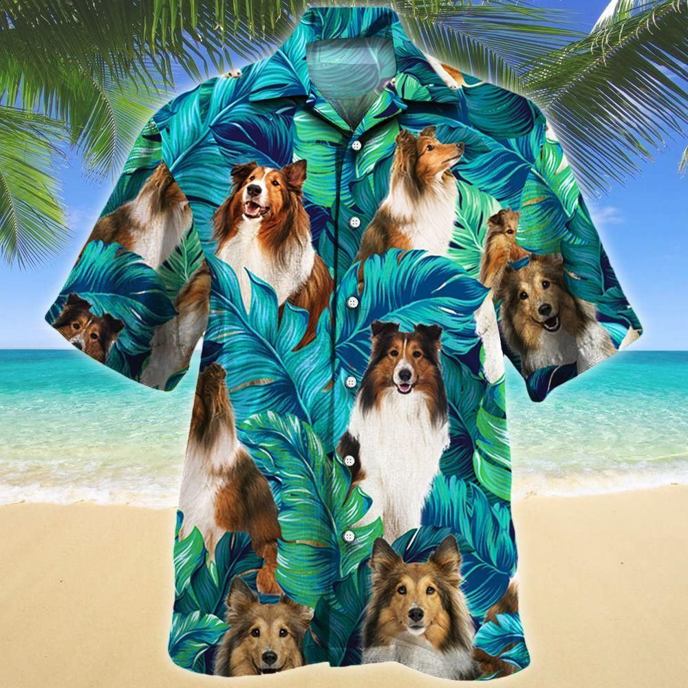 Shetland Sheepdog Dog Lovers Aloha Hawaiian Shirt Colorful Short Sleeve Summer Beach Casual Shirt For Men And Women