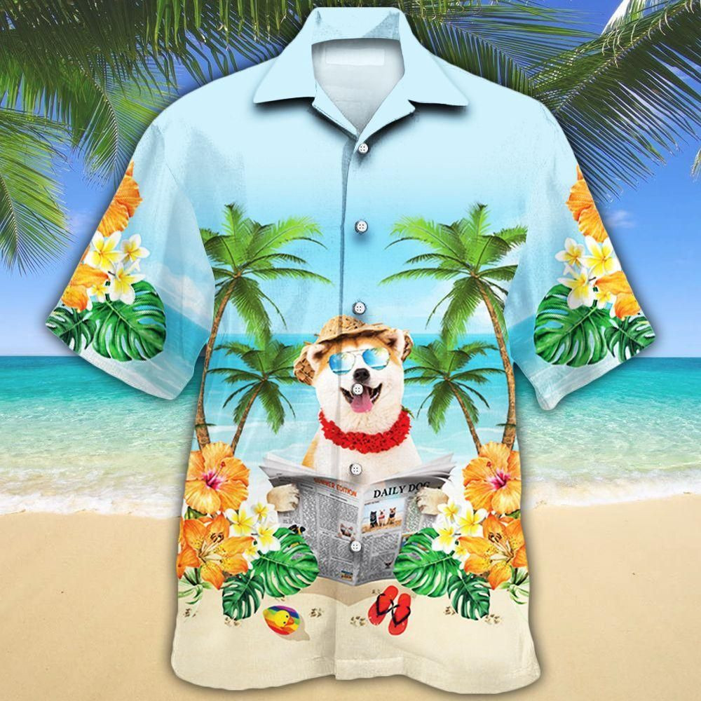 Shiba Inu Dog Lovers Beach Aloha Hawaiian Shirt Colorful Short Sleeve Summer Beach Casual Shirt For Men And Women