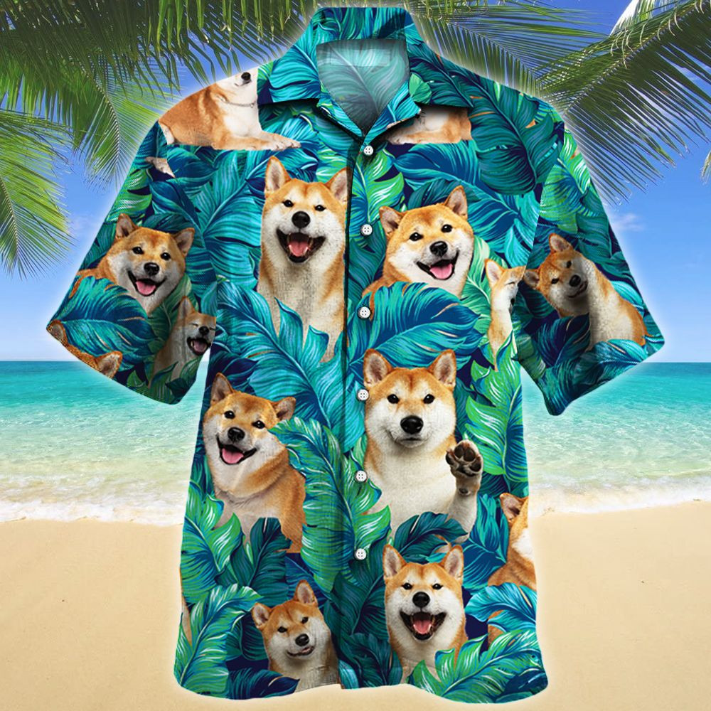 Shiba Inu Dog Lovers Gift Hawaii Shirt Hawaiian Shirt For Men