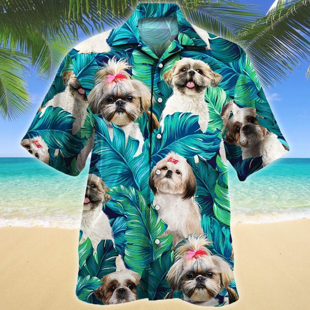 Shih Tzu Dog Lovers Aloha Hawaiian Shirt Colorful Short Sleeve Summer Beach Casual Shirt For Men And Women