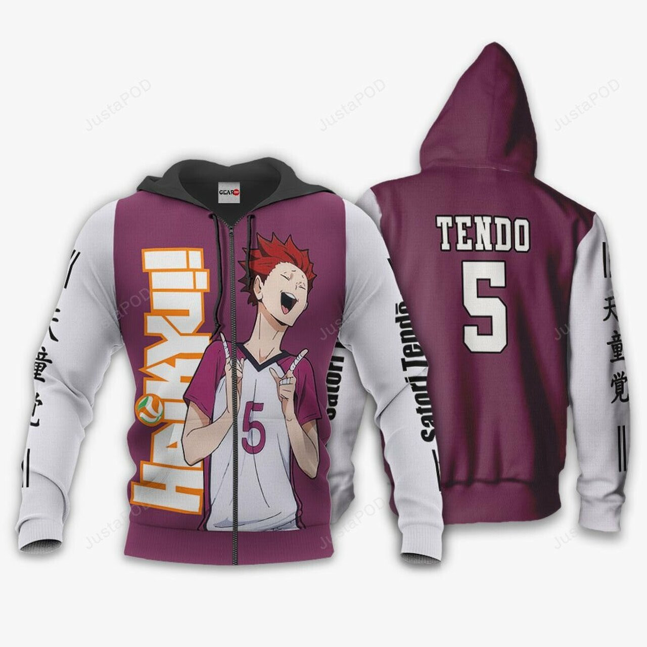 Shiratorizawa Satori Tendo Haikyuu Anime 3d All Over Print Hoodie