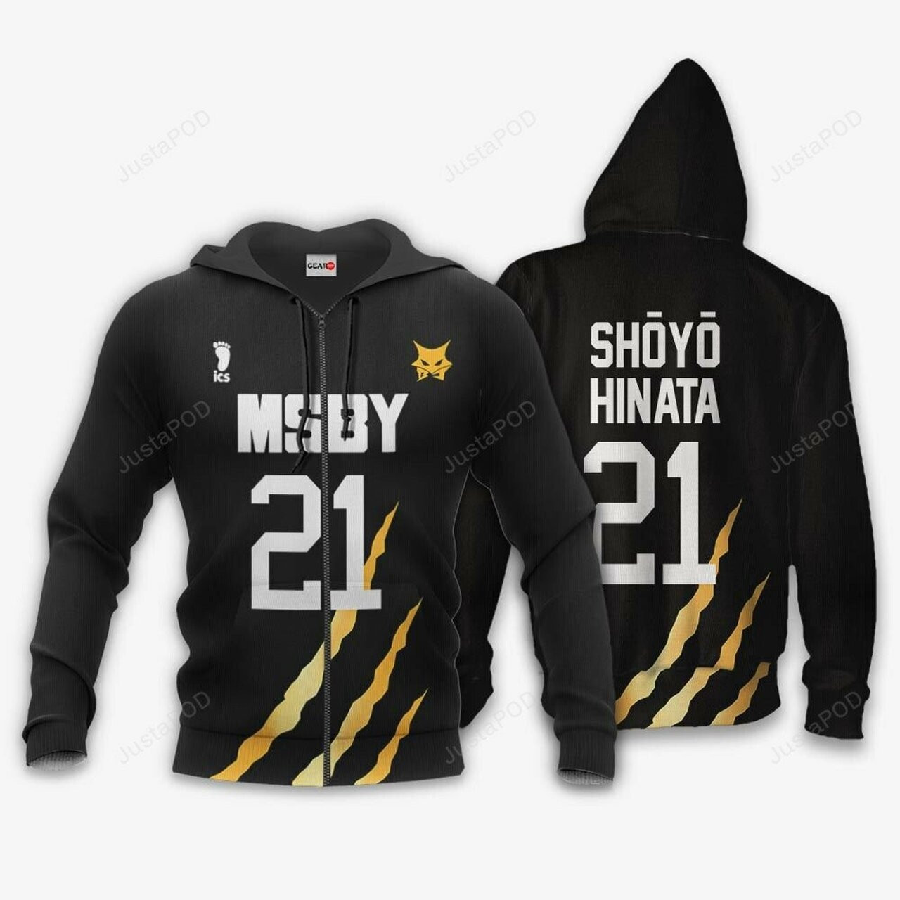 Shoyo Hinata Number 21 Haikyuu Anime 3d All Over Print Hoodie