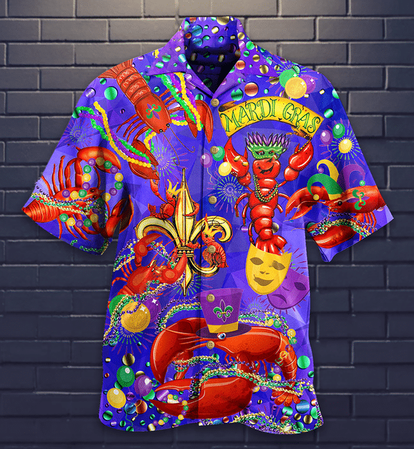 Shrimp Mardi Gras Love Animals Limited Edition - Hawaiian Shirt - Hawaiian Shirt For Men