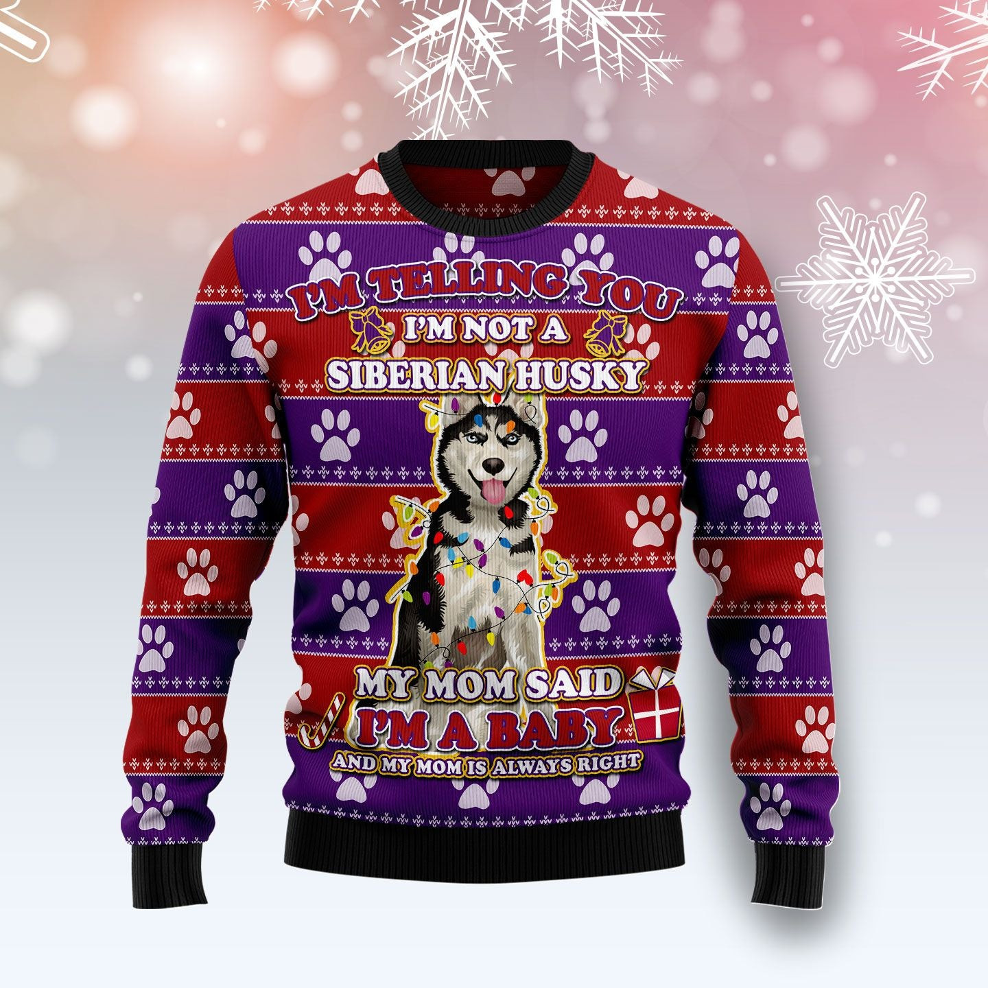 Siberian Husky Baby Christmas Ugly Christmas Sweater